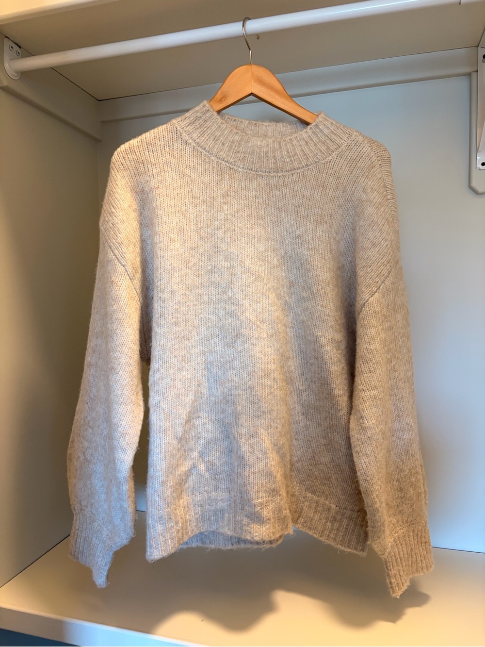 Z Supply Neutral Cream Knit Crew Neck Sweater